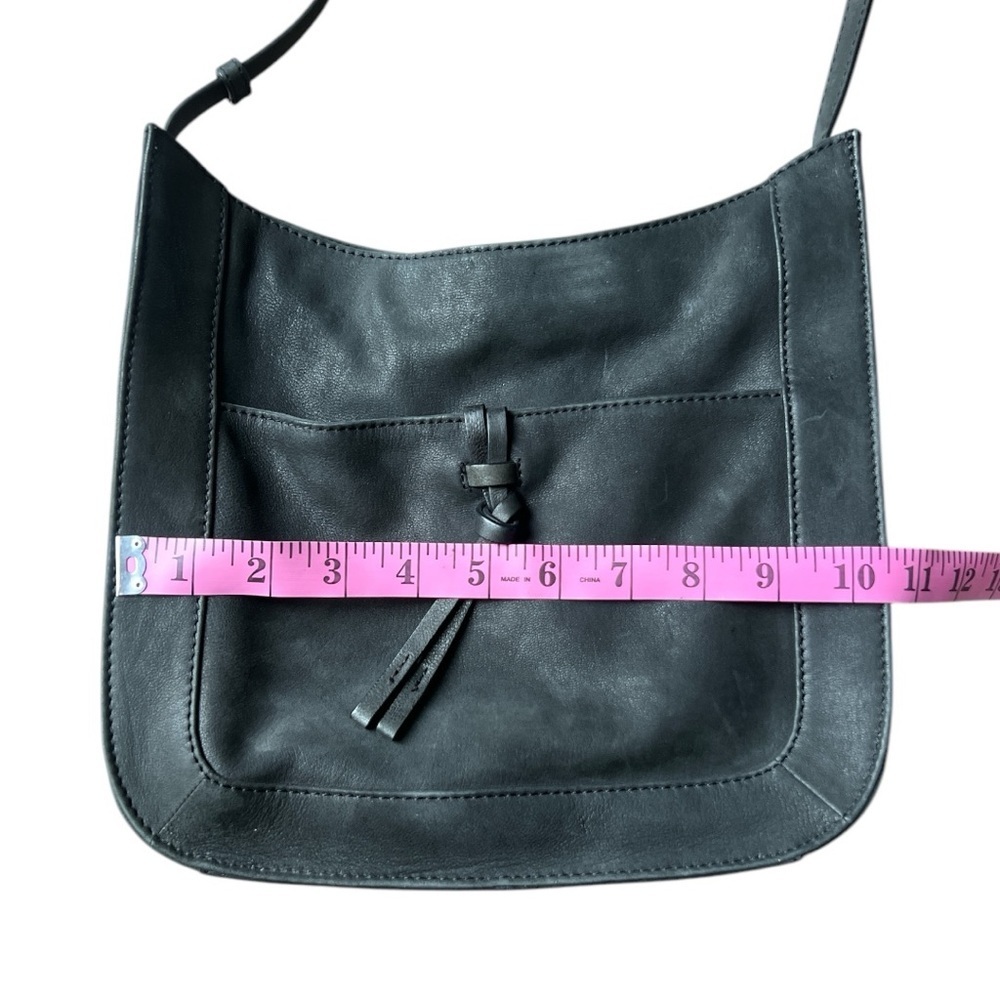 Lucky Brand Genuine Leather Black Crossbody Adjustable Strap Purse - Picture 11 of 13